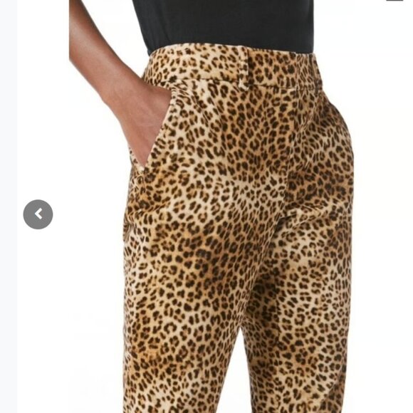 Frame Faithful Cropped Leopard Print Pant Size 4 - Picture 3 of 12